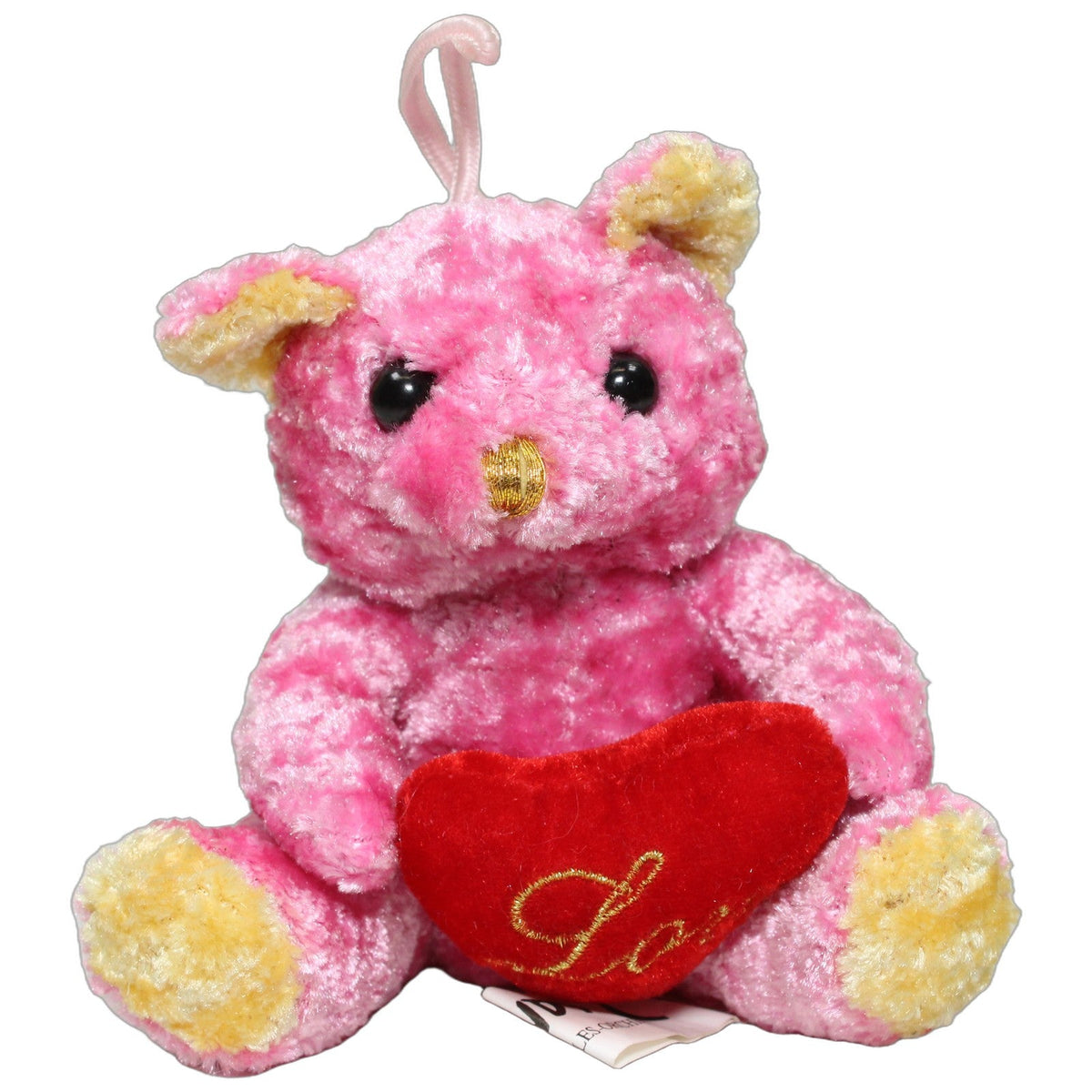 123000027917 Sandy Pinker Teddy mit Herz "Love" Kuscheltier Kumpel Leo 11cm ebay-stofftiere Gebraucht