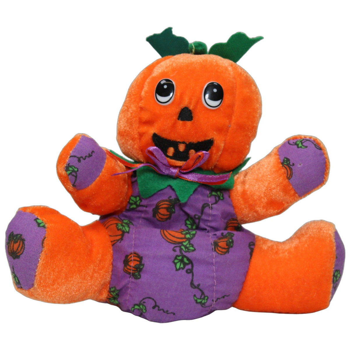 123000027919 Cuddle Wit® Halloween Kürbis mit lila Kleidung Plüschfigur Kumpel Leo 15cm ebay-stofftiere Gebraucht
