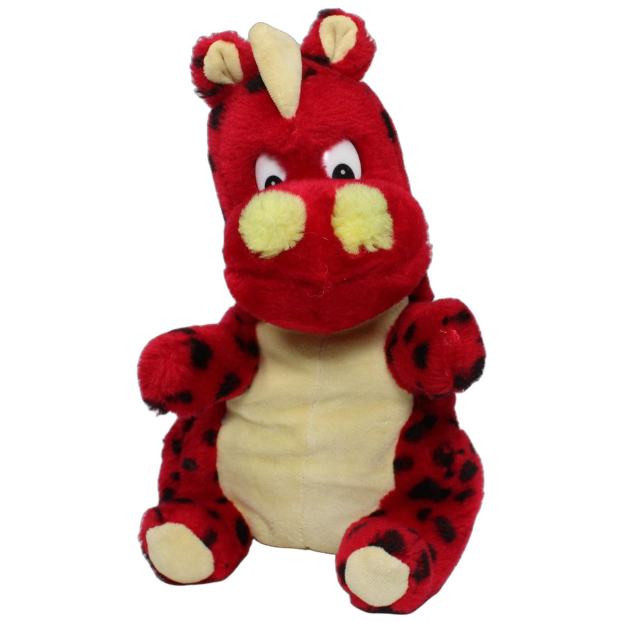 Roter Dinosaurier mit schwarzen Punkten