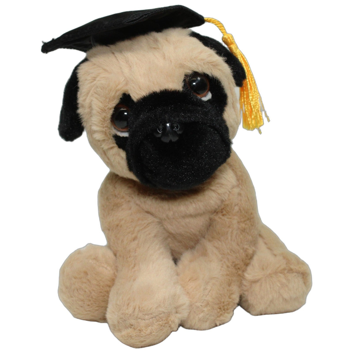 123000027932 Unbekannt Mops mit Doktorhut Kuscheltier Kumpel Leo 20cm Beige Braun