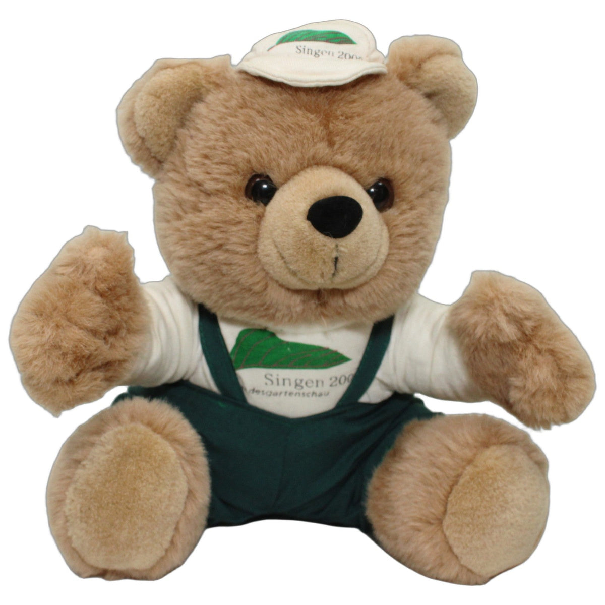 123000027958 Unbekannt Sitzender Teddy "Singen 2000 Landesgartenschau" Kuscheltier Kumpel Leo 23cm _Vintage_ _Wieder Da_
