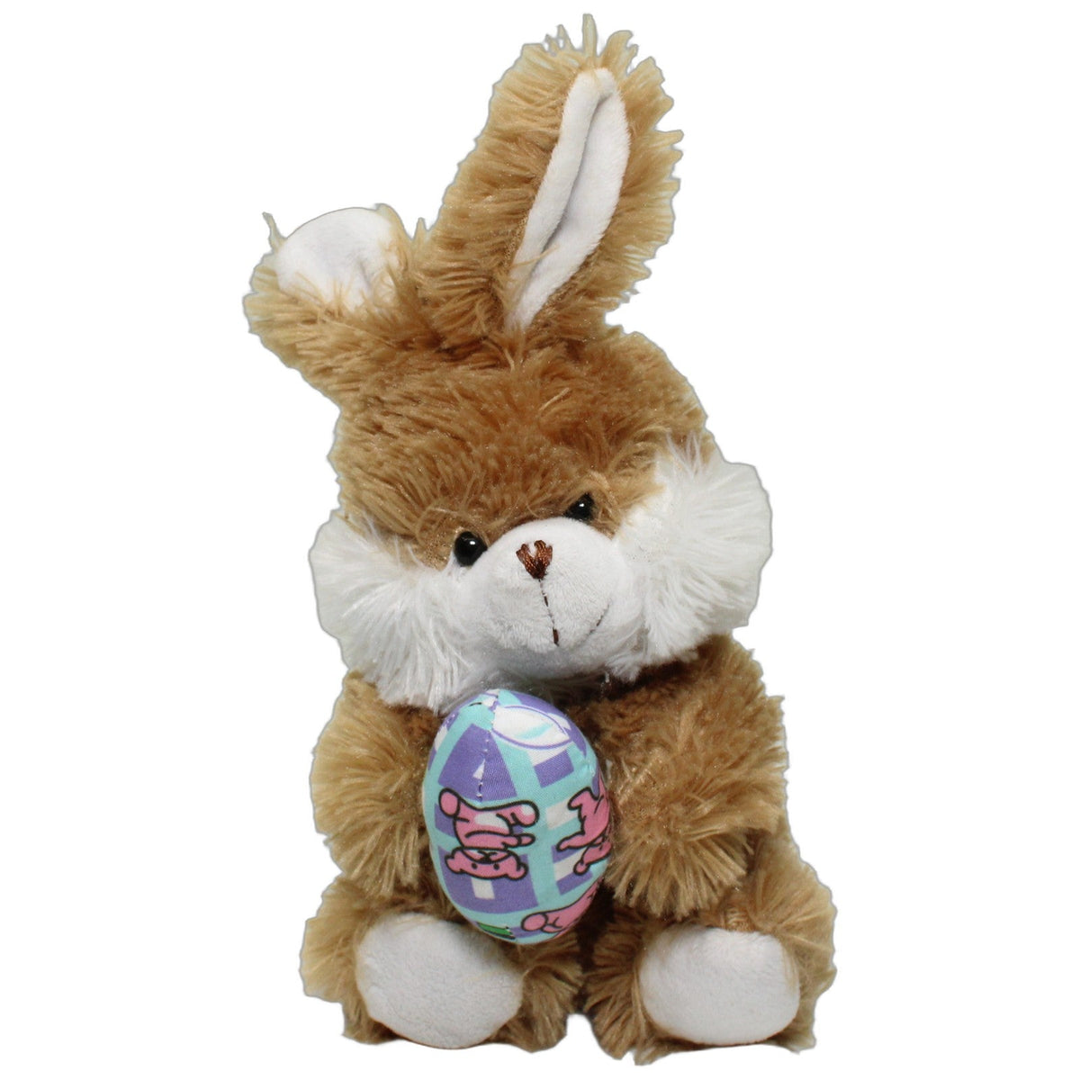 123000027966 Horvaths Zotteliger Hase mit buntem Ei, sitzend Kuscheltier Kumpel Leo 20cm _Osterfreund_ _Wieder Da_