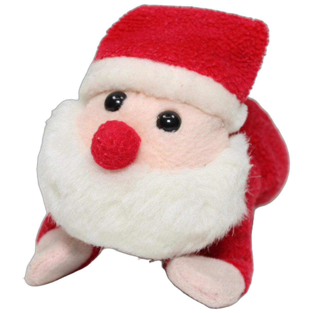 123000027990 Unbekannt Süßer Weihnachtsmann mit Magneten Plüschfigur Kumpel Leo 15cm _Wieder Da_ Beige