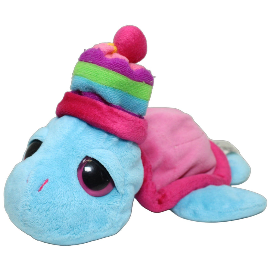Blaue Schildkröte mit Bommel-Mütze