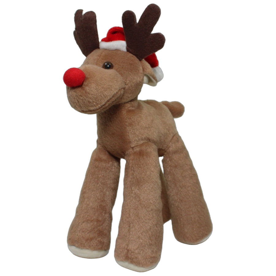 Rentier mit roter Nase & Weihnachtsmütze