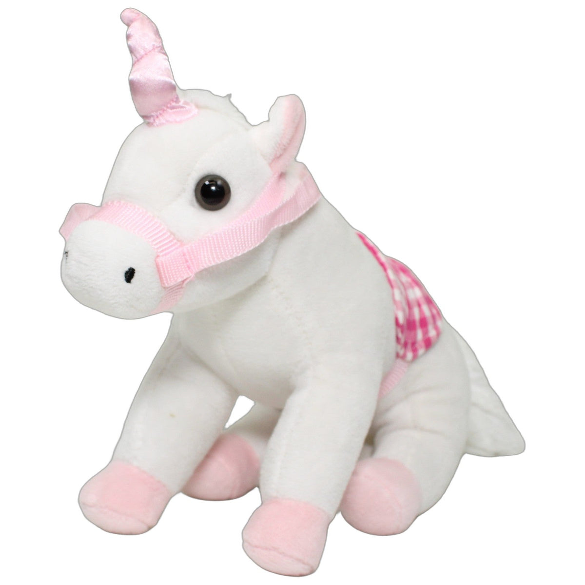 123000028074 Happy People Weißes Einhorn mit Sattel & Zaumzeug Kuscheltier Kumpel Leo 20cm _Wieder Da_ ebay-stofftiere
