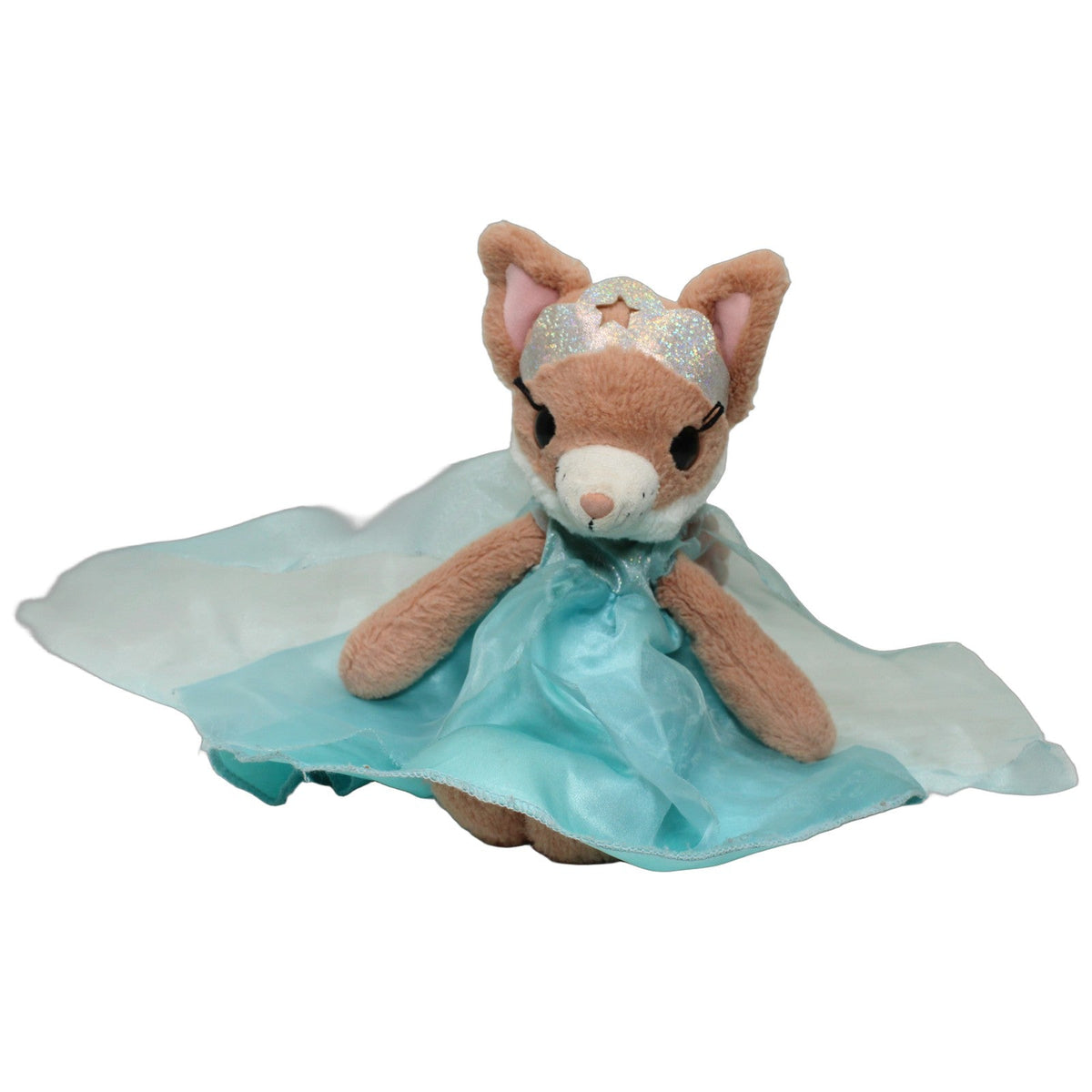 123000028156 Depesche Snukis, Schlenker Fuchs Prinzessin Eva mit türkisem Kleid Kuscheltier Kumpel Leo 30cm _Wieder Da_ Blau