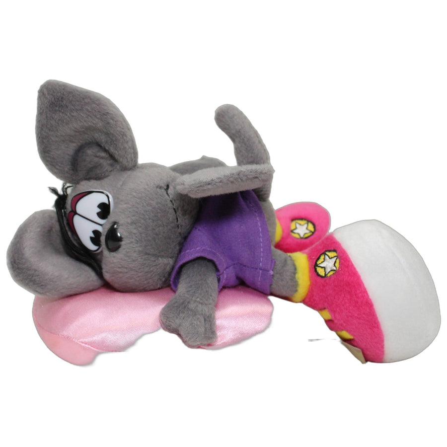 Fledermaus Twiggl auf rosa Kissen, liegend