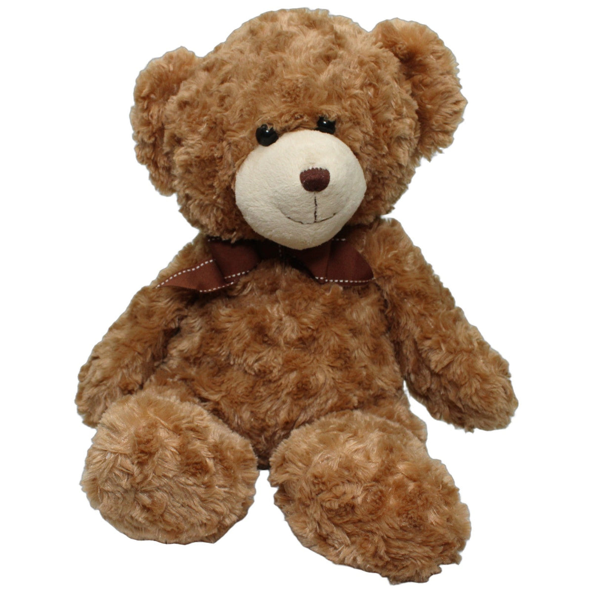 123000028184 Kuschelwuschel Karstadt, brauner XL Teddy mit Schelife Kuscheltier Kumpel Leo 50cm _Wieder Da_ Braun
