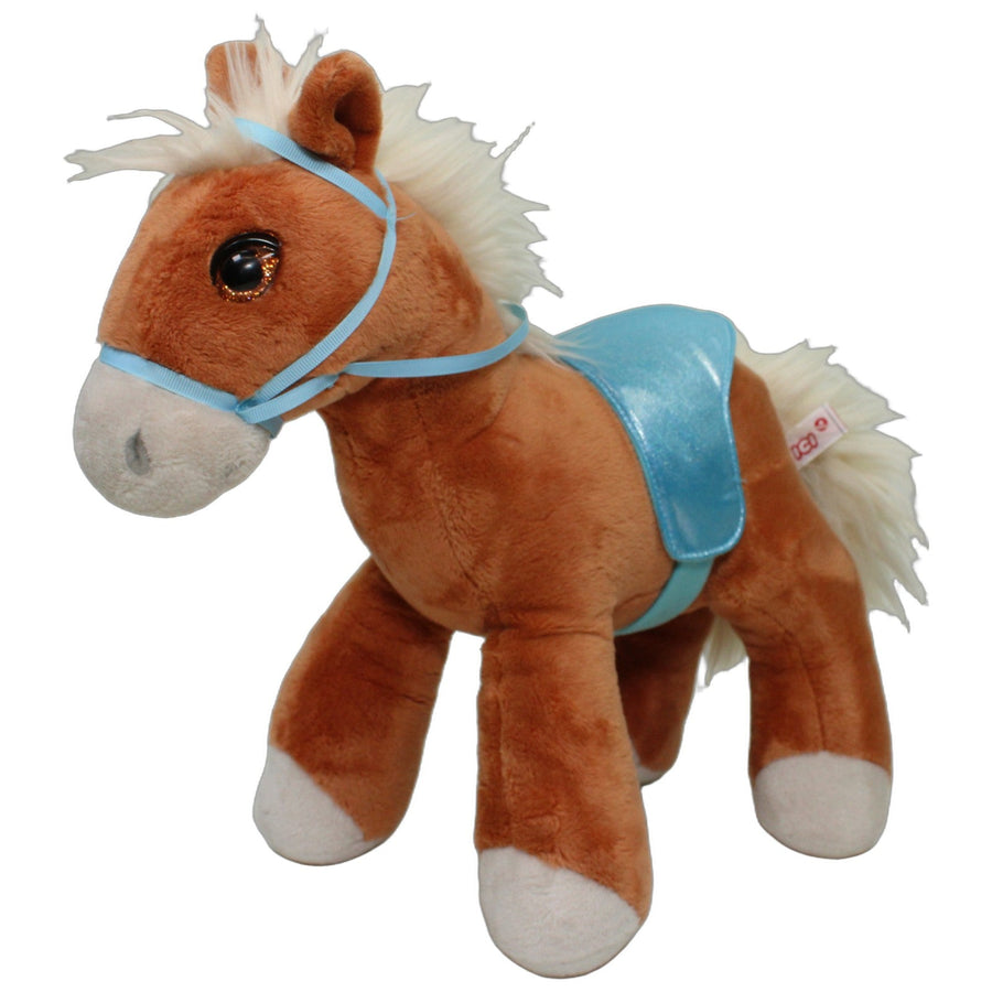 Großes Pferd Haflinger Leotie mit Zaumzeug, stehend