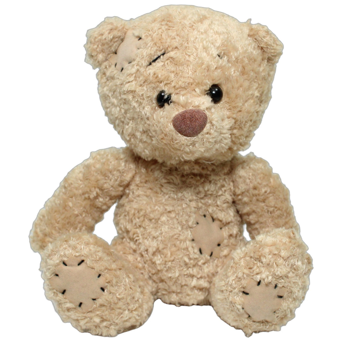 123000028291 Unbekannt Beiger Teddybär mit Patches Kuscheltier Kumpel Leo 19cm _Wieder Da_ Beige