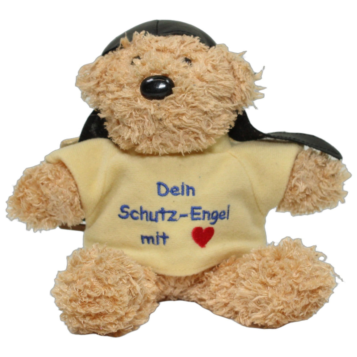 123000028297 Uni-Toys Teddy mit Fliegermütze "Dein Schutz-Engel mit ❤" Kuscheltier Kumpel Leo 20cm Beige ebay-stofftiere