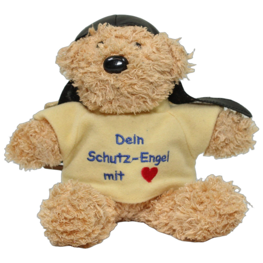 Teddy mit Fliegermütze "Dein Schutz-Engel mit ❤"