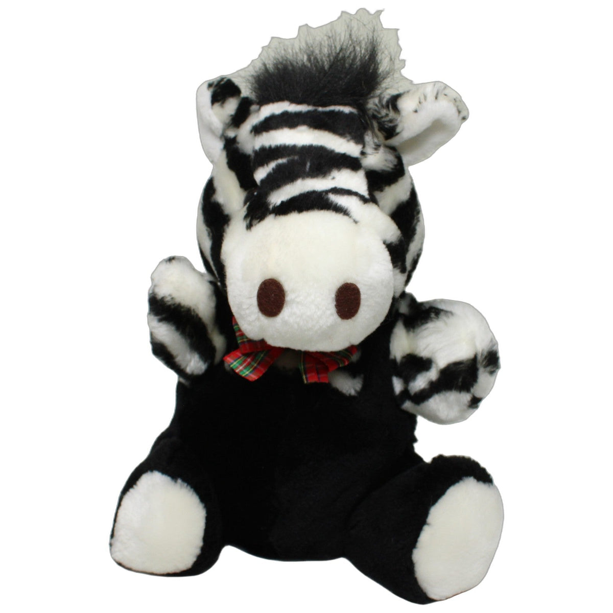 123000028310 Bastitoy Schwarz-weißes Zebra mit Fliege Ganzkörper-Handpuppe Kumpel Leo 25cm _Wieder Da_ ebay-stofftiere