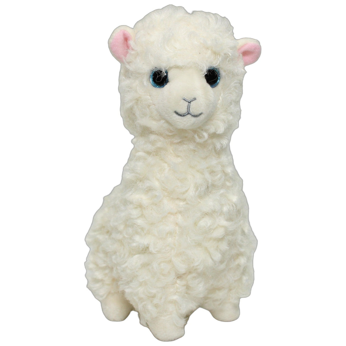 123000028423 TY Beanie Babies, weißes Lama Lily Kuscheltier Kumpel Leo 19cm 2018 _Wieder Da_