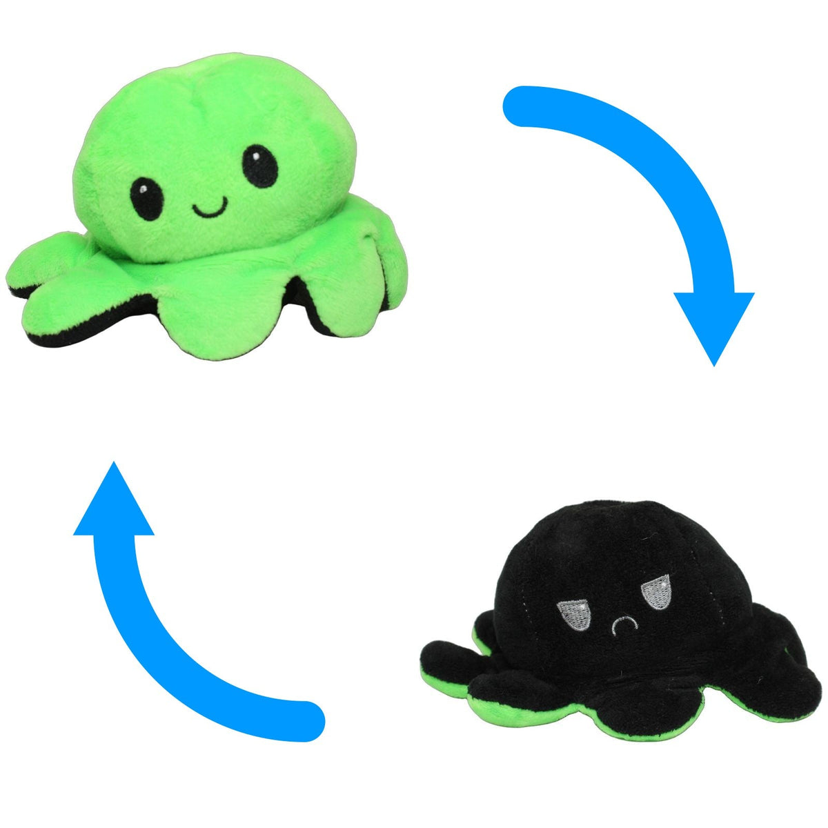 123000028488 Unbekannt Wende-Oktopus, grün/schwarz Kuscheltier Kumpel Leo 20cm _Wieder Da_ ebay-stofftiere