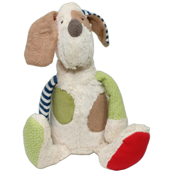 Patchwork Hund mit Schafwolle-Füllung