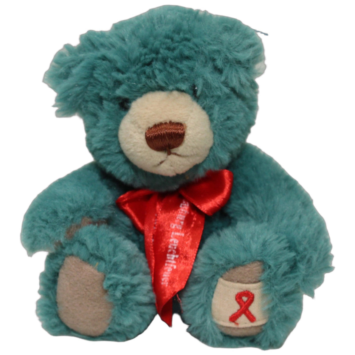 123000028711 Clemens Spieltiere Hamburg Leuchtfeuer, türkiser AIDS-Hilfe Teddy 2020 Kuscheltier Kumpel Leo 13cm 2020 Beige