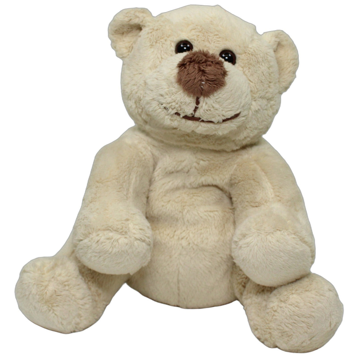 123000028765 Frie-play Collection Sitzender Teddy mit brauner Nase Kuscheltier Kumpel Leo 20cm Beige Braun