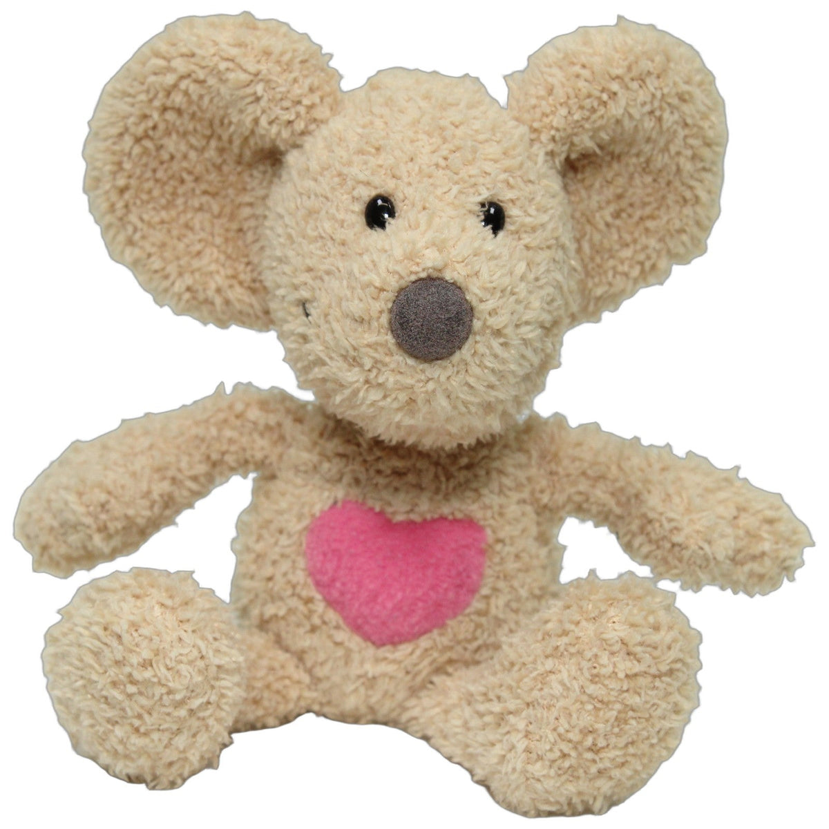 123000028812 Steinbeck Maus Lillebi mit rosa Herz, klein Kuscheltier Kumpel Leo 15cm Beige ebay-stofftiere