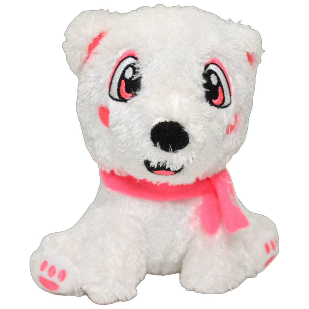 123000028838 Unbekannt Fröhlicher Eisbär mit pinkem Schal Kuscheltier Kumpel Leo 15cm ebay-stofftiere Eisbär