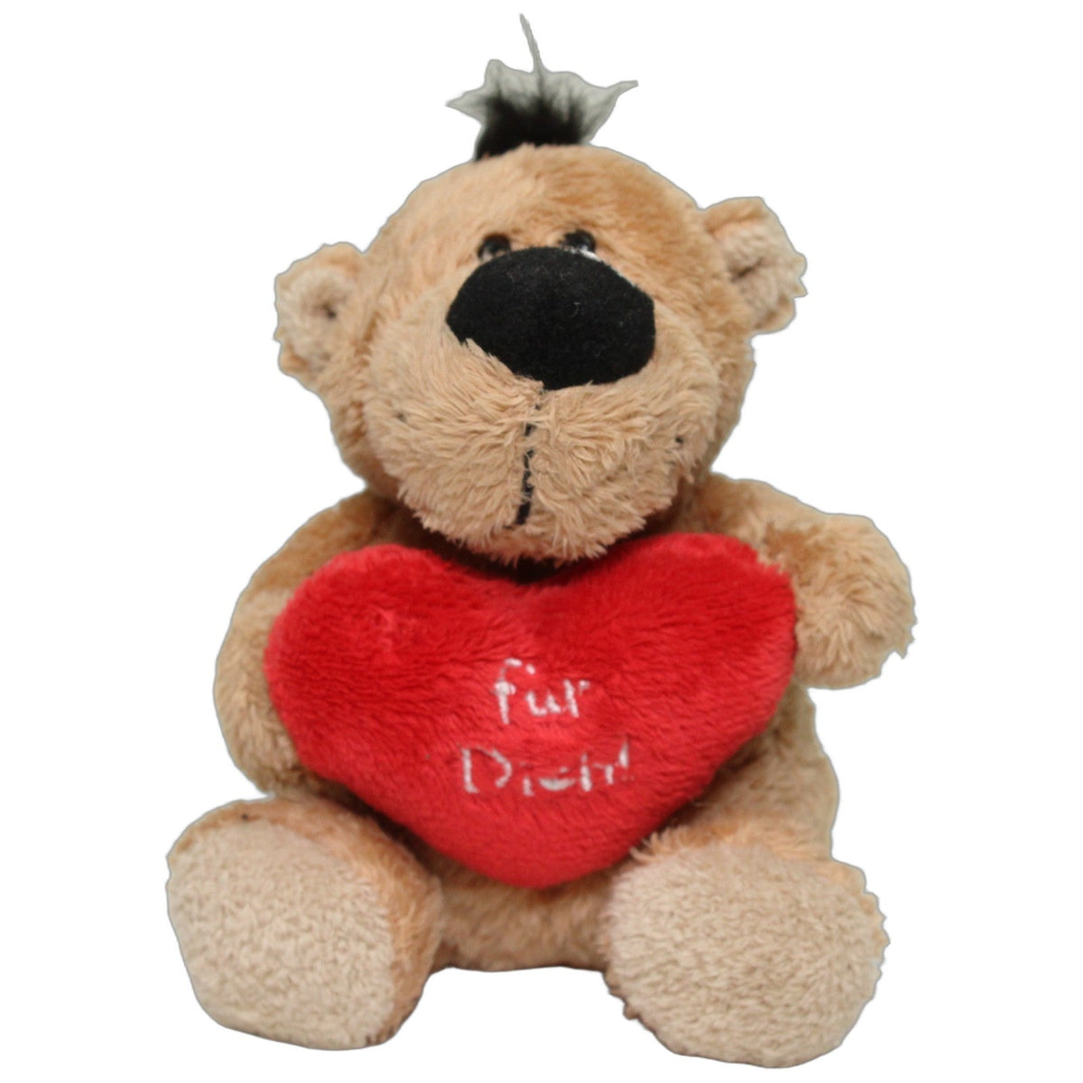 123000028840 BB Direkt Teddy mit Herz "für Dich!" Kuscheltier Kumpel Leo 17cm Beige Braun