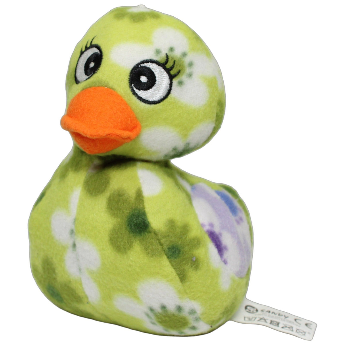 123000028849 Sandy Grün-lila Ente mit Blumenmuster Kuscheltier Kumpel Leo 19cm ebay-stofftiere Ente
