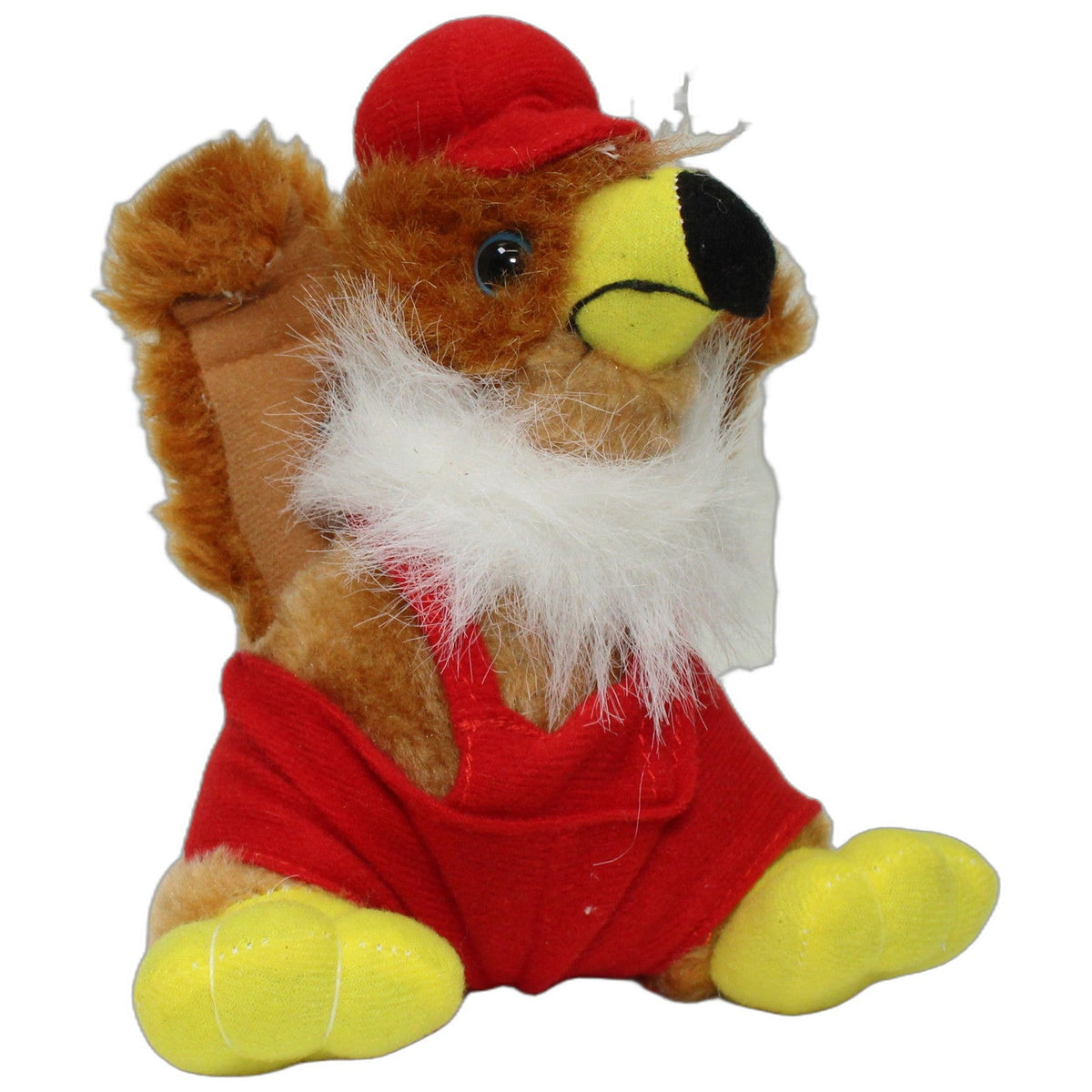 123000028858 Unbekannt Geier mit roter Latzhose & Mütze Kuscheltier Kumpel Leo 19cm Braun ebay-stofftiere