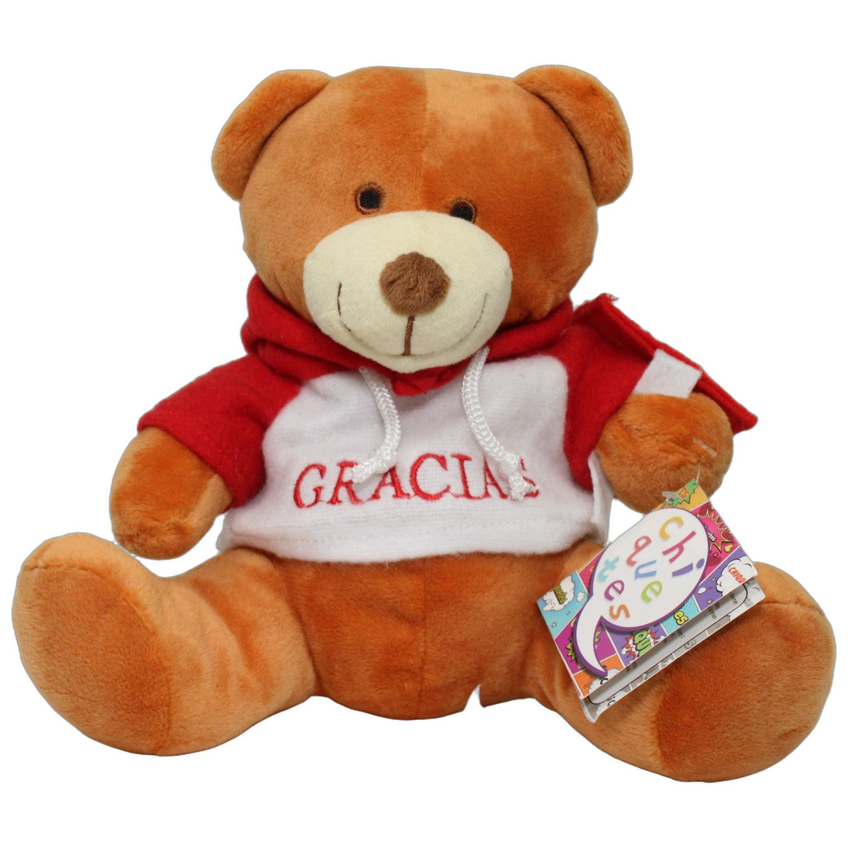 123000028871 Artesania Beatriz Teddy mit Pullover "Gracias" Kuscheltier Kumpel Leo 22cm Beige Braun