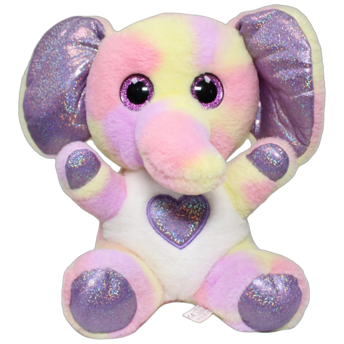 123000028964 FLOTI Bunter Elefant mit Glitzer-Ohren & Herz Kuscheltier Kumpel Leo 32cm ebay-20-stofftiere Elefant
