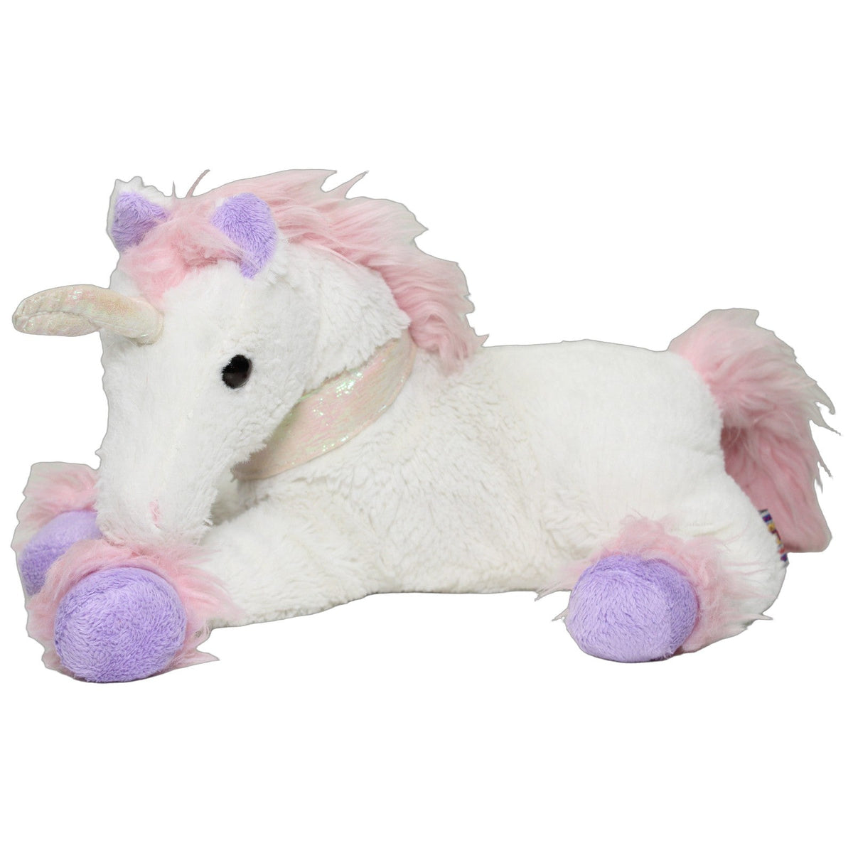 123000028966 Kuschelwuschel Großes weißes Einhorn mit rosa Mähne, liegend Kuscheltier Kumpel Leo 35cm ebay-20-stofftiere Einhorn