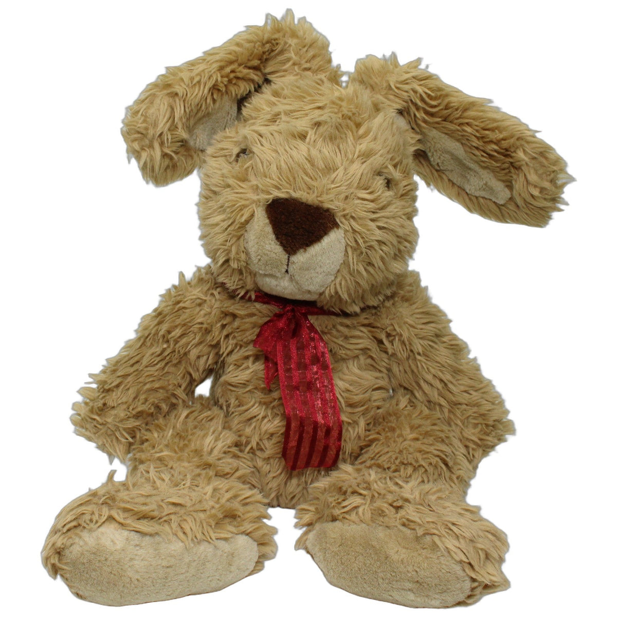 123000028968 Simba Friends & More, XL Schlenker-Hase mit rotem Band Kuscheltier Kumpel Leo 45cm Beige Braun