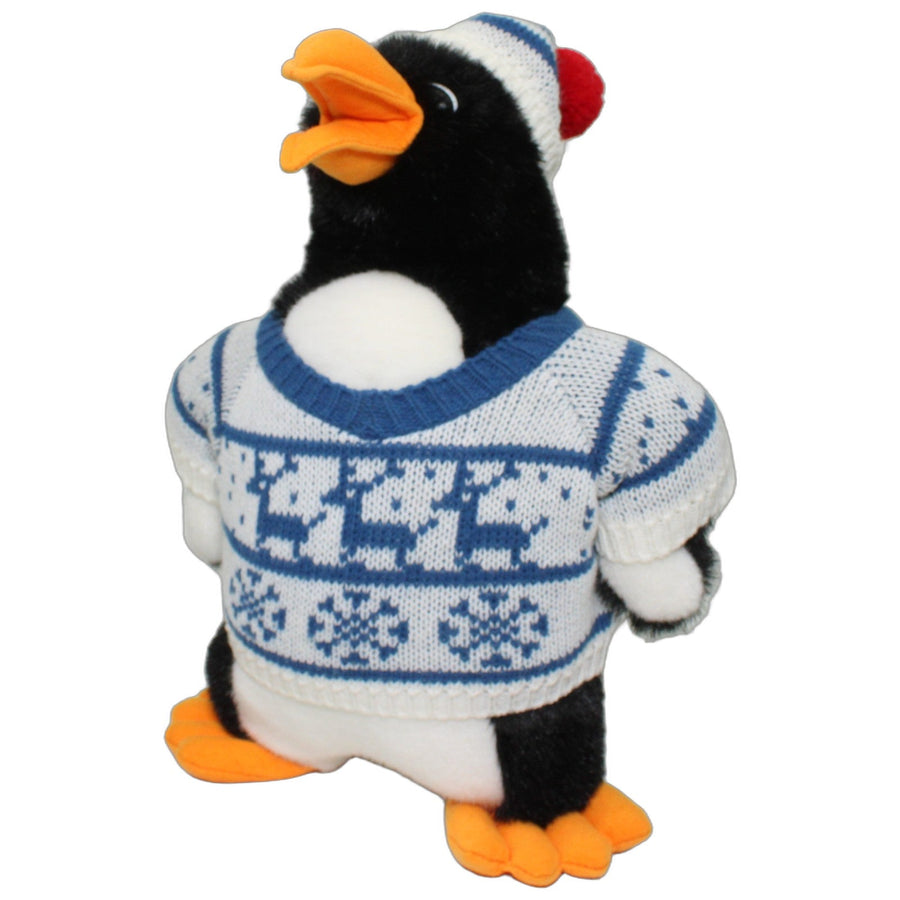 Großer Pinguin mit Pullover & Mütze