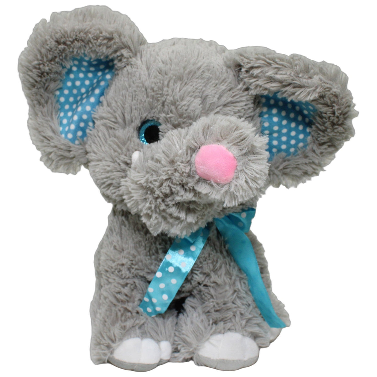 123000029004 Morgenroth Großer grauer Elefant mit Schleife & Glitzer-Augen Kuscheltier Kumpel Leo 35cm Blau ebay-20-stofftiere
