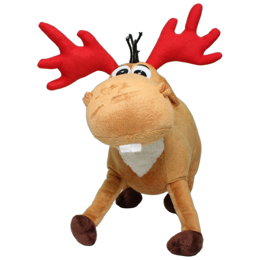 Lustiger Weihnachts-Elch mit rotem Geweih