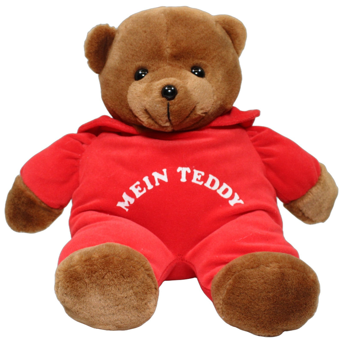 123000029113 Unbekannt XL Teddybär mit rotem Kapuzen-Anzug "MEIN TEDDY" Kuscheltier Kumpel Leo 40cm Braun ebay-20-stofftiere