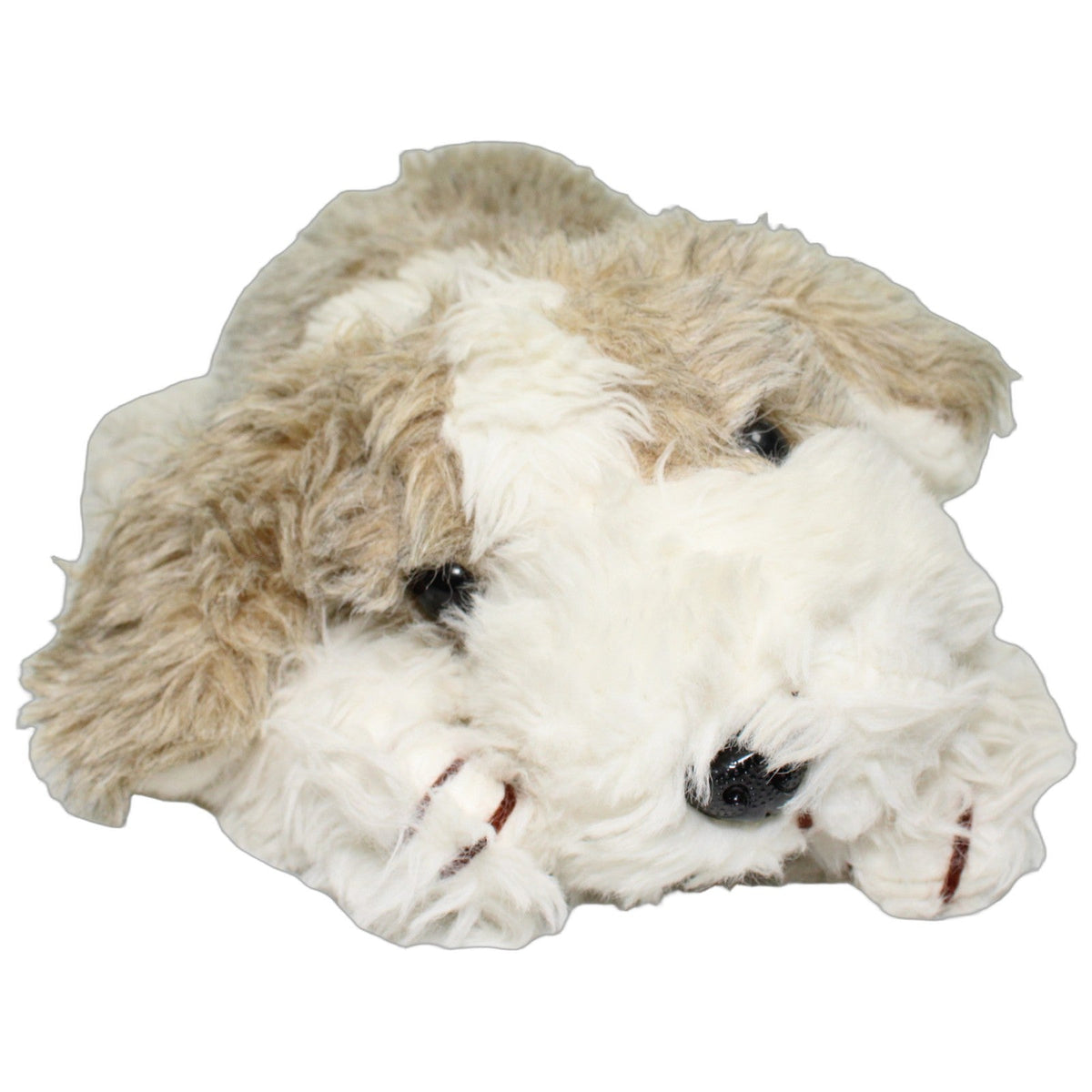 123000029124 Unbekannt Großer beige-weißer Hund, liegend Kuscheltier Kumpel Leo 38cm Beige Braun