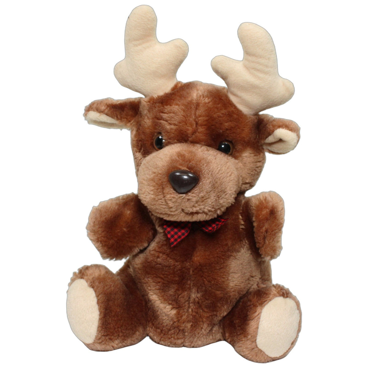 123000029148 Unbekannt Rentier mit Schleife Handpuppe Kumpel Leo 32cm Beige Braun