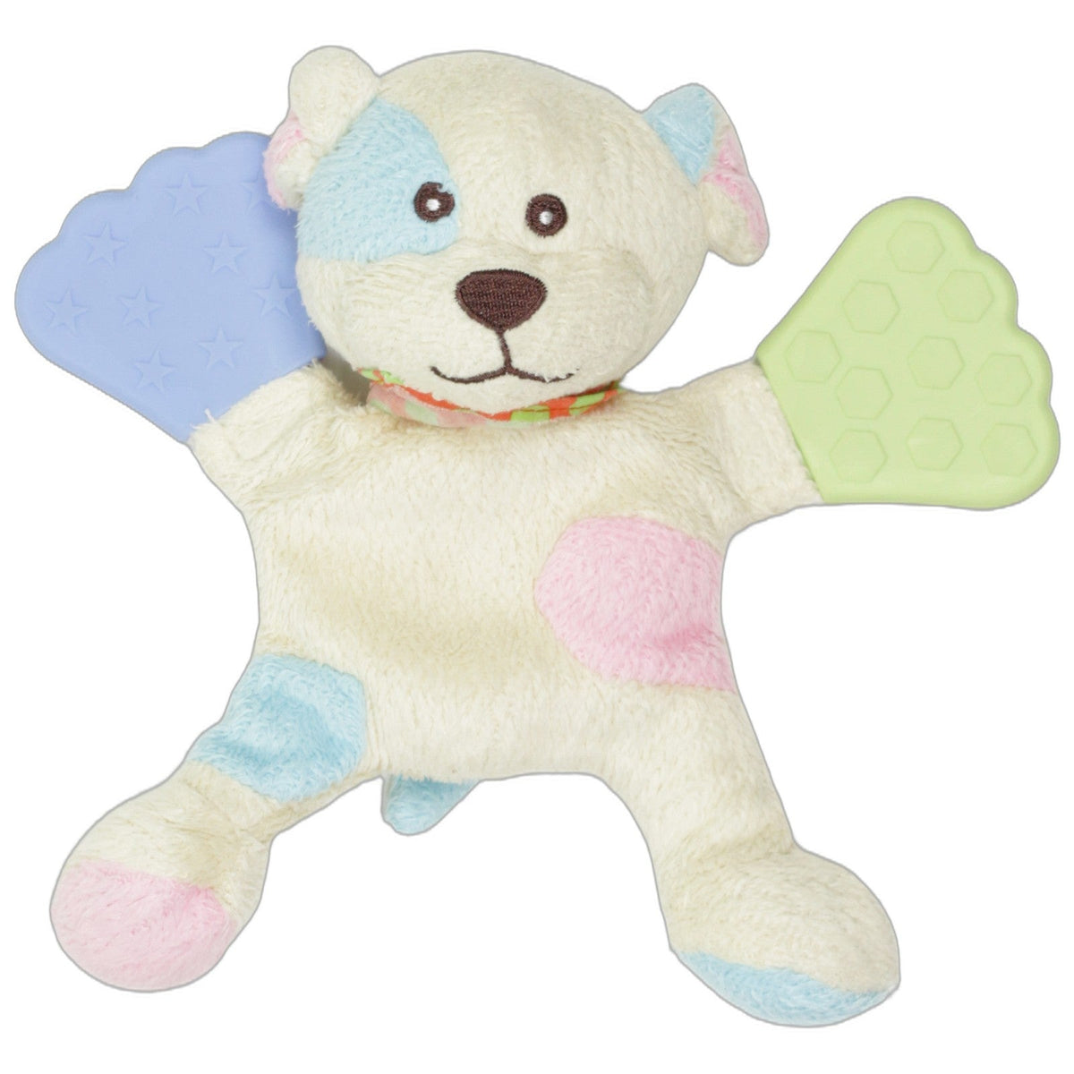 123000029217 Unbekannt Süßer Hund mit Rassel Beißring Kumpel Leo 17cm Beige Beißring
