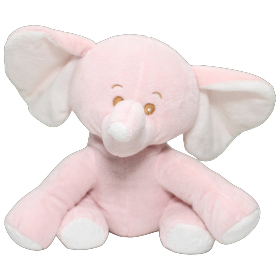 Süßer rosa Elefant mit Rassle