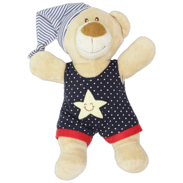 ABC Teddy mit Schlafmütze, dunkelblau