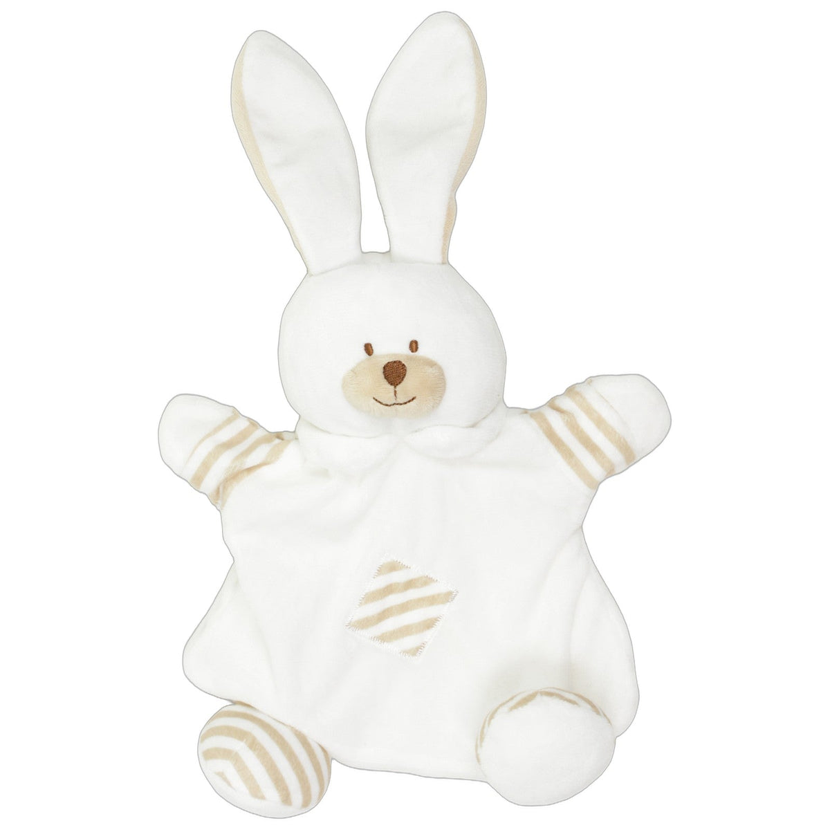 123000029288 PUSBLU Weißer Hase mit Streifen & Rassel Handpuppe Kumpel Leo 22cm dm dm-drogerie markt