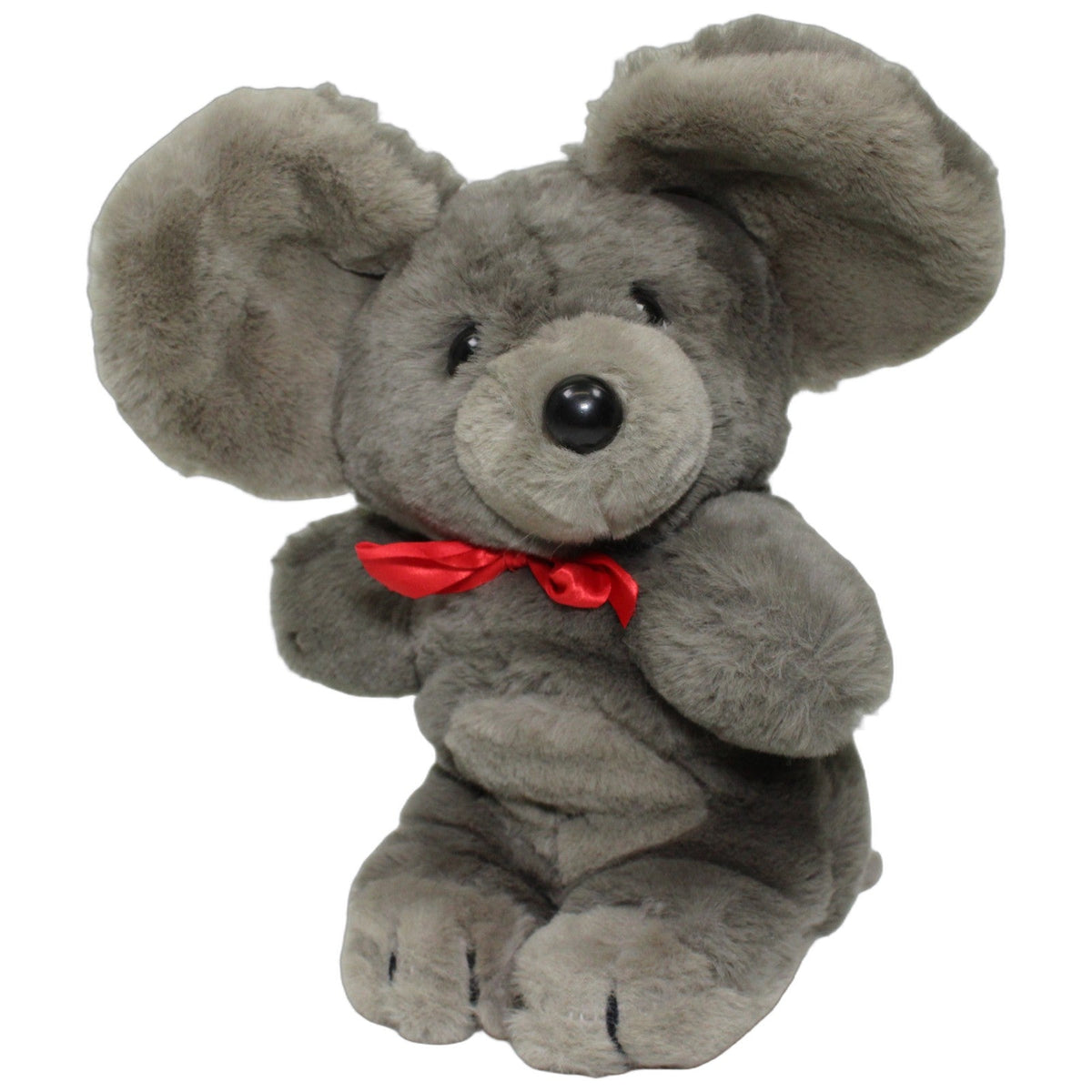 123000029318 L. Hoenicke Schöne graue Maus mit roter Schleife Kuscheltier Kumpel Leo 32cm ebay-20-stofftiere Gebraucht