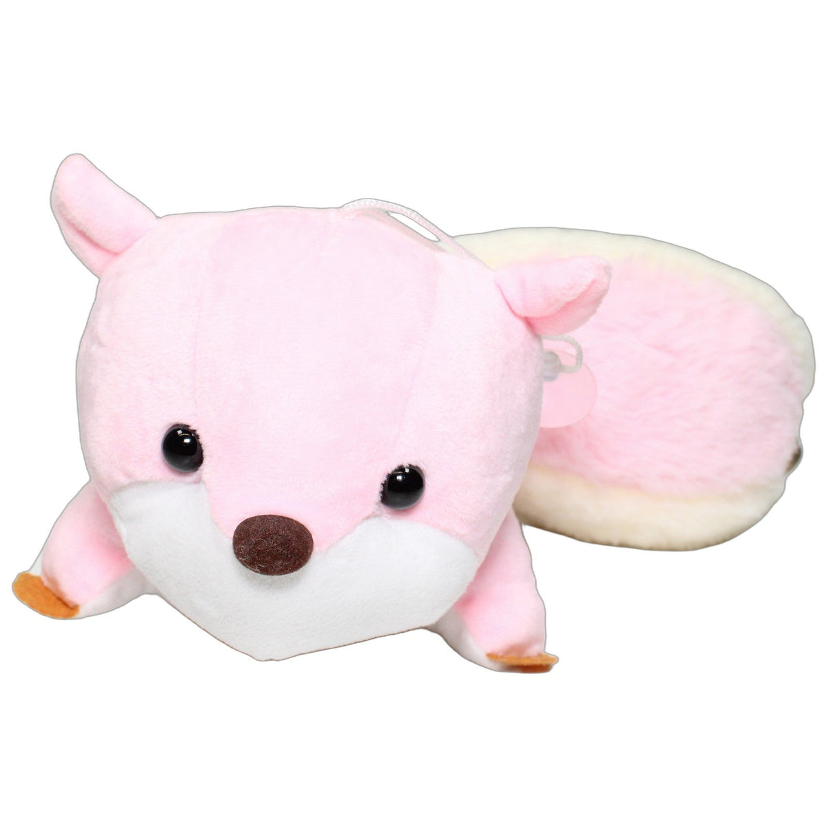 123000029329 Unbekannt Rosa Eichhörnchen mit Glöckchen, liegend Kuscheltier Kumpel Leo 33cm Beige Braun