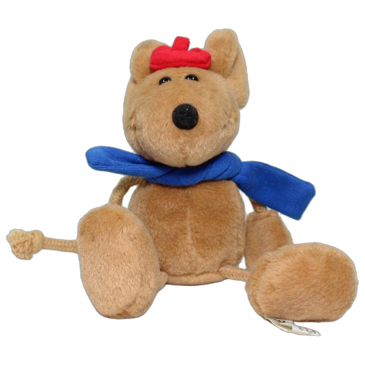 123000029335 W. Steinbeck Braune Schlenker-Maus mit blauem Schal & rotem Hut Kuscheltier Kumpel Leo 15cm Blau Braun