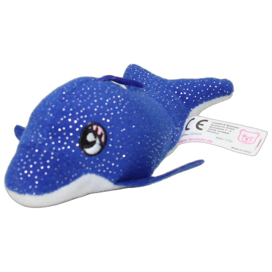 Dunkelblauer Delfin mit silberenen Punkten