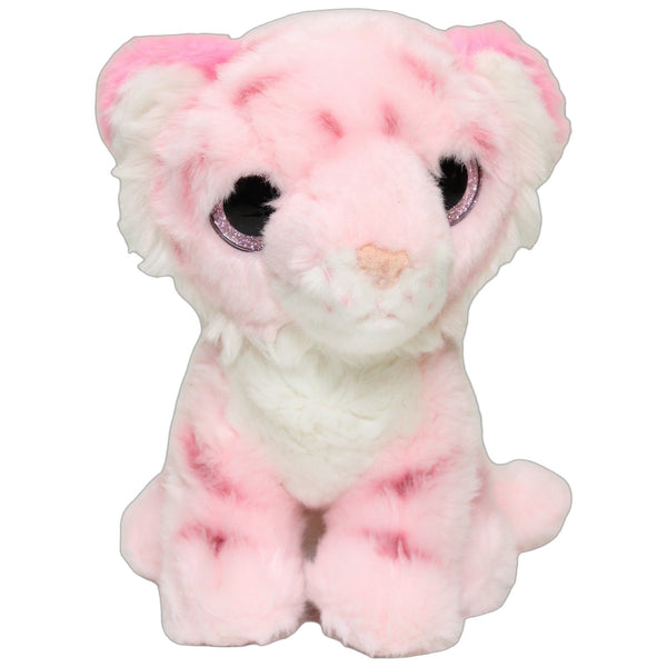 Rosa Tigerbaby mit Glitzeraugen, sitzend