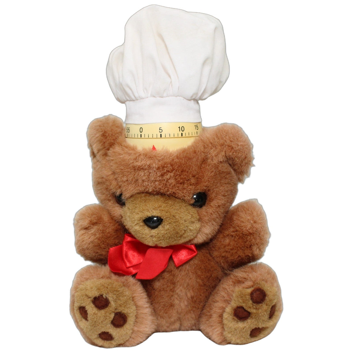 123000029377 Heunec Brauner Teddy mit Kochmütze & Eieruhr (defekt) Kuscheltier Kumpel Leo 21cm Beige Braun