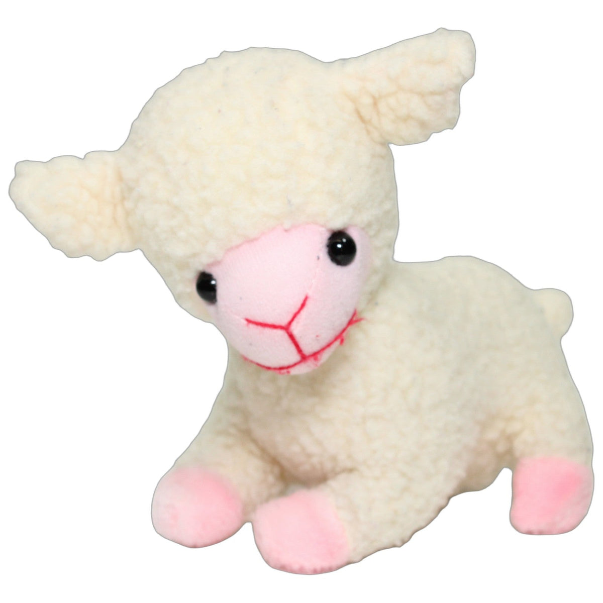 123000029381 Unbekannt Cremefarbenes Lamm mit rosa Hufen Kuscheltier Kumpel Leo 20cm Beige ebay-stofftiere