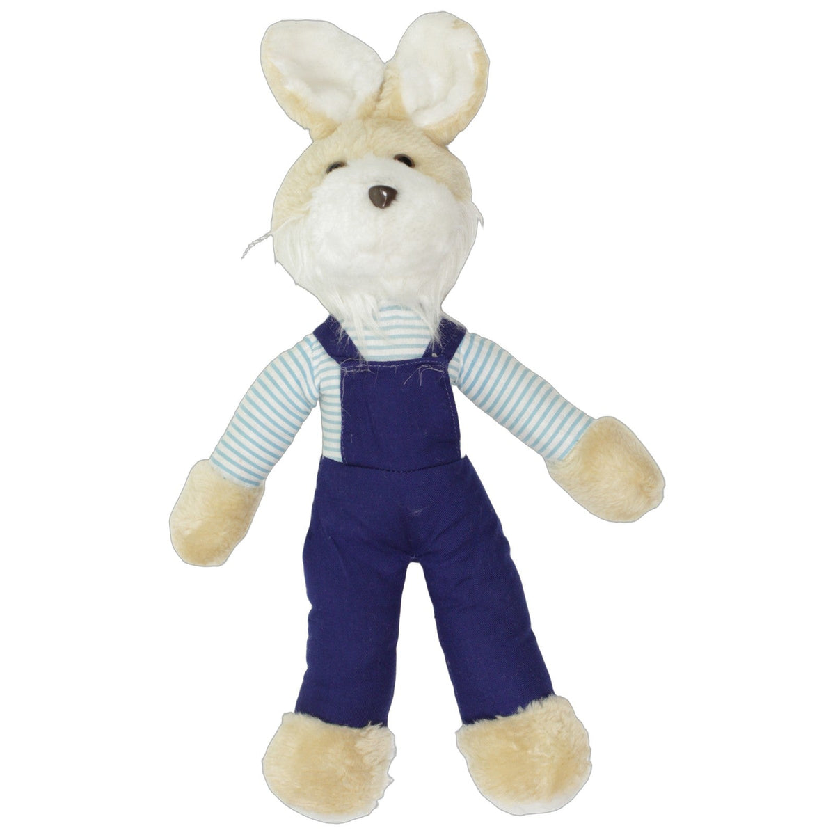 123000029446 Unbekannt Sprechender Hase mit mechanischem Sprachmodul Kuscheltier Kumpel Leo 40cm Beige Blau
